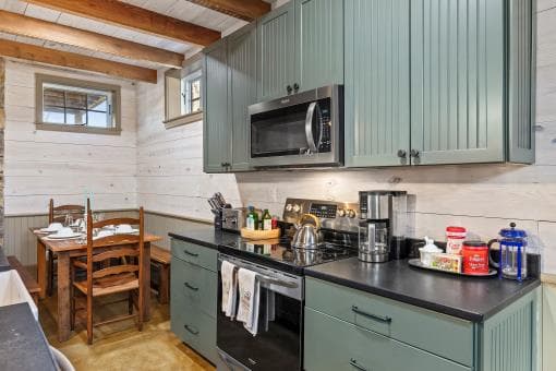 Bedroom, Kitchen & Living